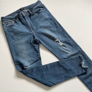 Just Black skinny, distressed, blue jeans.  Made in USA. Women’s size 30